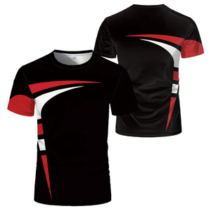 T-shirt pour homme en coton et polyester, respirant, séchage rapide, manches courtes, impression numérique, fabricant OEM - Product Image 3