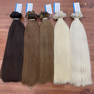 Tissage de cheveux blonds lisses du Vietnam, couleur complète de la racine aux pointes, lisses et soyeux, trame machine, cuticules alignées, sans nœuds, sans perte de cheveux - Product Image 2