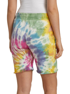 Shorts streetwear tie-dye pour femmes, design personnalisé OEM, respirants, écologiques, séchage rapide, coton/polyester, taille élastique - Product Image 4