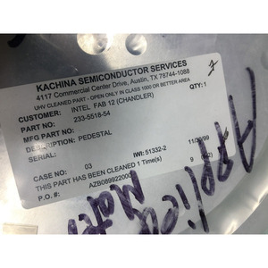 แท่นวาง AMAT 0020-27842, 101, แบบไม่มีขา, 8 นิ้ว - อุปกรณ์และอะไหล่เซมิคอนดักเตอร์ระดับโลกที่เชื่อถือได้ - Product Image 4