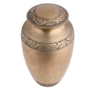 Urne funéraire en métal la plus vendue, pour cendres humaines adultes, vase de sol, design Art Déco moderne fait main - Product Image 5