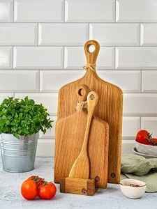 Grande planche à découper en bois de manguier durable - Ustensile de cuisine écologique et résistant pour servir le fromage, le pain, les collations et les légumes - Product Image 6