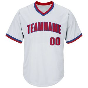 Camiseta de Béisbol Personalizada con Cuello en V, Unisex, Manga Corta, Nombre del Equipo, Malla de Poliéster, Absorbe la Humedad, Transpirable, Color y Logotipo Personalizables - Product Image 1