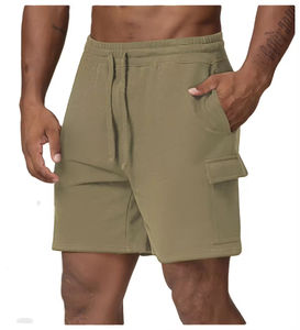 Shorts de sport texturés pour hommes en mélange 100 % coton de haute qualité avec poches, idéaux pour l'hiver, la gym et la ville - Product Image 4