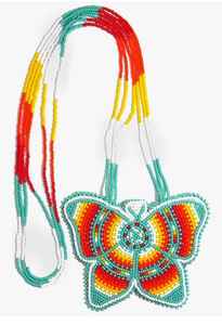 Conjunto de collar y aretes de cuentas tradicionales reales, elaborado para bodas y celebraciones culturales - Product Image 6