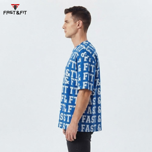 เสื้อยืดผู้ชายทรงโอเวอร์ไซส์ สตรีทแวร์ พิมพ์ลายสกรีน คอกลม ผ้าริบคุณภาพสูง ดีไซน์ใส่สบาย ปี 2026 - Product Image 6