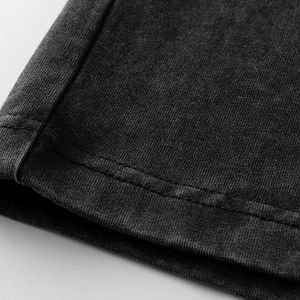 T-shirt en coton à manches longues pour homme, imprimé personnalisé, coupe oversize, épaules tombantes, thermique - Product Image 3