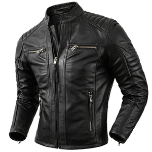 Nueva Chaqueta de Cuero para Hombre 2026, de Alta Calidad, Estilo Urbano, con Logotipo Frontal en Lona, Chaqueta de Cuero para Hombre - Product Image 5