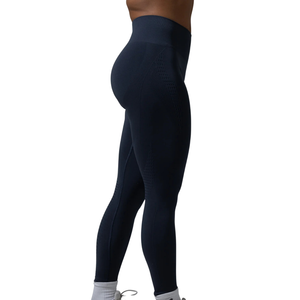 Navy <b>Blue</b> Women's Mid Rise Performance Leggings Moisture Wicking Workout Pants for Gym Yoga Training Running Fitness - Product Image 3