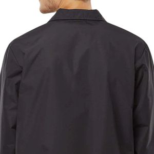 Black Water Resistant Windbreaker <b>Coaches</b> Jacket for Men Lightweight Snap Button Outdoor Sports <b>Coach</b> Jacket Custom Logo OEM ODM - Product Image 4