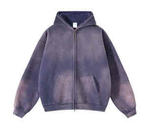 Sudadera con capucha oversize unisex de algodón 100% grueso con estampado personalizado y lavado ácido, con hombros caídos. - Product Image 3