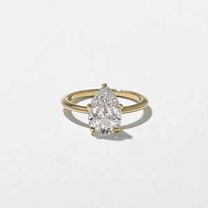 Solitaire Lab Grown Diamond Engagement <b>Wedding</b> <b>Ring</b> Round Brilliant Cut 14K Gold Plated IGI Certified Resizable <b>for</b> <b>Couples</b> - Product Image 1