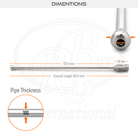 Aiguille d'alimentation droite en acier inoxydable avec embout en forme de bourgeon 5,5 mm 10G x 127,5 mm pour tube d'alimentation d'oiseaux
