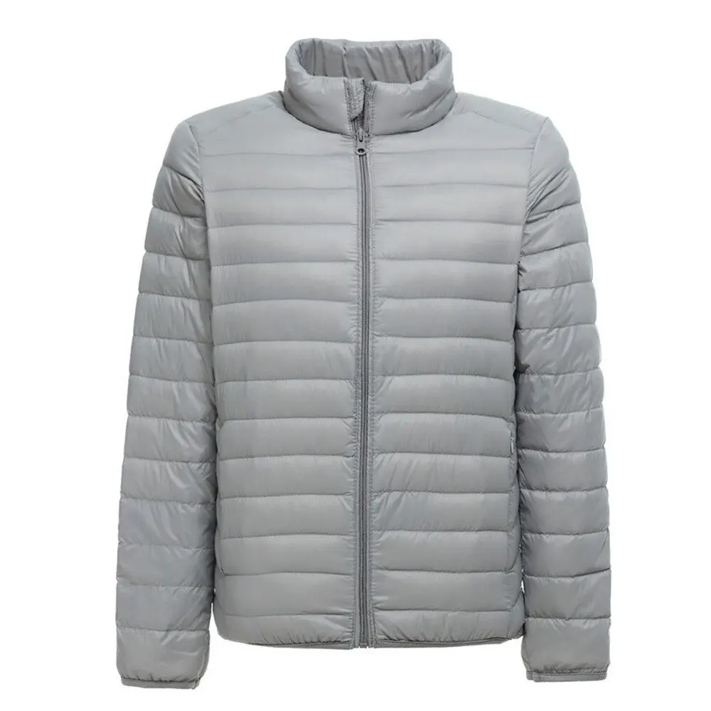 Mens Ultralight Jacket Casual Autumn Winter White Duck Down Windbreaker Overcoat Warm Parka Male Coat Fashion Outerwear