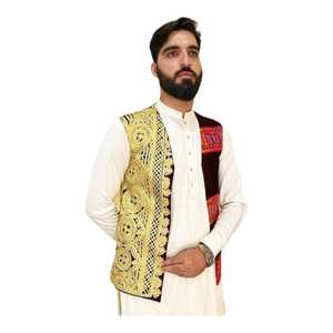 Ropa Étnica Tradicional, Talla Personalizada, OEM, Venta al Por Mayor, Chalecos Afganos para Hombre, Bordados Premium, Transpirables e Impermeables para Verano - Product Image 2