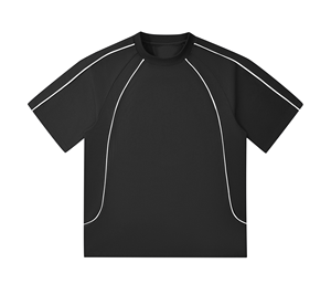เสื้อยืดคอกลมแบบสปอร์ตสั่งทำพิเศษ พร้อมแถบตัดสี  เสื้อยืดประสิทธิภาพสูง ผู้ผลิตชุดกีฬาแบบ OEM  ขั้นต่ำในการสั่งซื้อน้อย จัดส่งทั่วโลก - Product Image 3