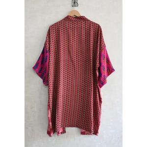 Long Silk Patchwork <b>Kimono</b> Robe for Women, Luxury Boho Designer Nightwear Gown, Modern Loungewear - Product Image 5