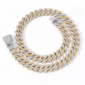 Indian Manufacture <b>Iced</b> <b>Out</b> Hip Hop Moissanite Diamond Cuban <b>Chain</b> Necklace Custom Jewelry for Men Available for Export Price - Product Image 3