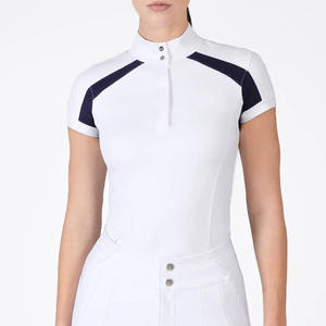 Chemise d'équitation tendance pour femme, personnalisable avec logo, couleur unie, en maille respirante, faible MOQ - Product Image 1