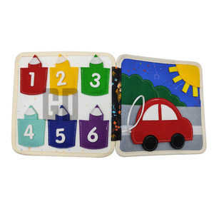 Livre sensoriel interactif en feutre pour enfants - Thème hérisson - Product Image 4