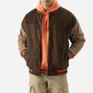 <b>Fleece</b> <b>Lined</b> Varsity <b>Jacket</b> Custom Supplier Wholesale Production Oversized Streetwear Brands USA Buyers - Product Image 4