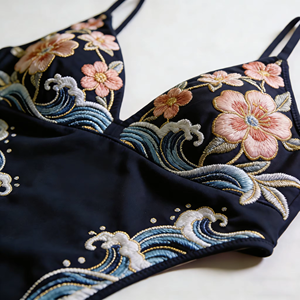 Ensemble de maillot de bain bikini string halter sexy et tendance, grande taille, personnalisé en usine, faible MOQ - Product Image 3