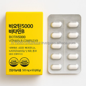 Biotine Croissance Des Cheveux Vitamine 60 Comprimés pour Femmes B Complexe Soins De La Peau Coréen OEM - Product Image 1