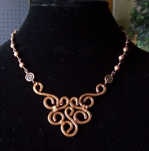 Elegant <b>Copper</b> Necklace Handmade with Traditional Craftsmanship Perfect Jewelry Accessory for Modern Women - Product Image 2