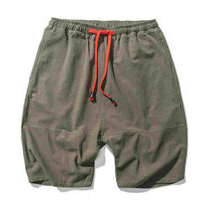 Shorts Bermuda décontractés pour hommes en tissu Oxford 100 % coton, style plage, taille mi-haute avec cordon de serrage, respirants et à séchage rapide - Product Image 1
