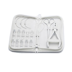 Juego de Herramientas Profesionales para Extensiones de Cabello con Pinzas Mate de Calidad Premium, Anillos Micro Nano y Kit de Agujas para Maquillaje - Product Image 1