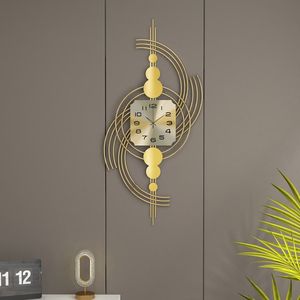 39.4 \ "3D moderno metallo oversize orologio da parete dorato cornice geometrica Design per soggiorno - Product Image 6