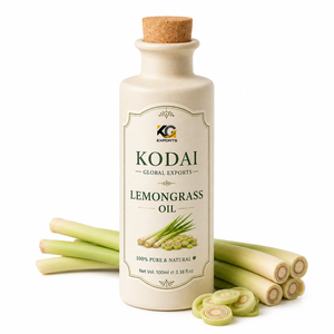 Huile Essentielle de Citronnelle du Tamil Nadu 100% Pure et Naturelle de Qualité Supérieure, Distillée à la Vapeur, pour Aromathérapie et Soin du Visage, par Kodai Global Export - Product Image 1
