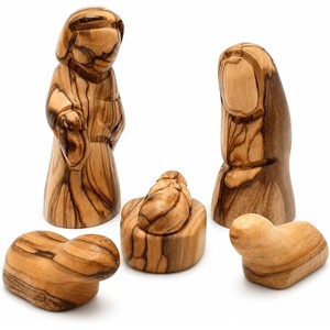 Pine <b>Wood</b> <b>Nativity</b> Scene Ornaments Wholesale | Handcrafted Religious Figurines <b>Set</b> - Product Image 5