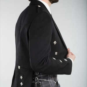 Elegante Chaqueta de Vestir Escocesa para Hombre Prince Charlie, 100% Lana, Diseño Sólido, Temporada de Invierno, Servicio OEM Disponible - Product Image 4