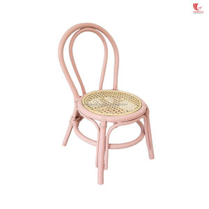 Silla Infantil de Ratán Personalizada, Respaldo Redondo Dividido en Colores Pastel, Diseño Duradero para Niños, Venta al por Mayor desde Vietnam - Product Image 2