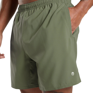 Pantalones Cortos Deportivos para Hombre, Ajustados, de 7 Pulgadas, Ligeros, para Entrenamiento, Running y Fitness, Color Verde Oliva - Product Image 3