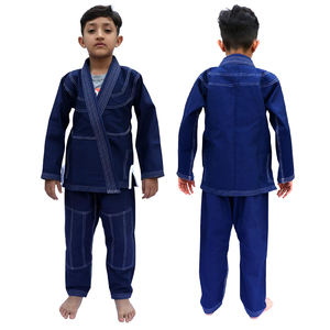 Kimono Profesional de Jiu Jitsu para Niños, con Logotipo Frontal Personalizado y Diseño de Gi, Gi de BJJ de Algodón Liso de 240g para Entrenamiento y Competición Infantil - Product Image 6