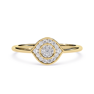 แหวนทองคำแท้ทรงกลมดีไซน์คลาสสิกสำหรับผู้หญิง 10k 14k 18k เหมาะสำหรับเป็นของขวัญ งานหมั้น วันครบรอบแต่งงาน - Product Image 1