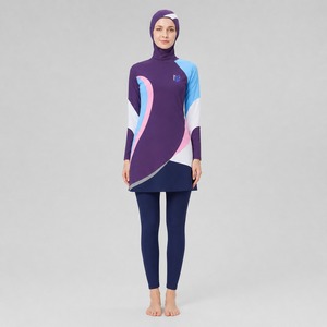 Women Modest Swimwear Bikini Set Long Sleeve Full Coverage <b>Bathing</b> Suit for Swimming and Beach modest bikini set OEM Size - Product Image 1