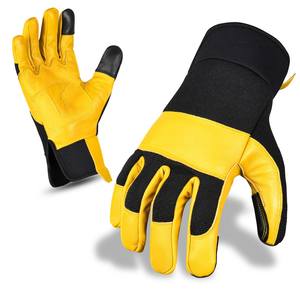 Guantes de trabajo transpirables de piel de oveja con doble palma para uso industrial, con forro de algodón suave y duradero, talla XL para hombre. - Product Image 5
