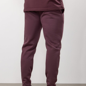Pantalones Deportivos de Algodón Morado para Hombre, Cintura Elástica, Bolsillos Laterales, Ropa Casual de Otoño, Calidad Premium - Product Image 2