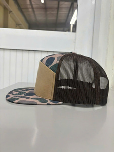 Casquette Trucker Injae Vina Camo en Maille à 6 Panneaux, Snapback Unisexe, Décontractée, d'Été, avec Logo Brodé, Ajustable - Product Image 3