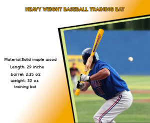 29" / 32 oz Yellow Heavy Weight Two Handed <b>Baseball</b> & Softball <b>bat</b> with Maple Wood for to Improve Strength BY NAQQASH SPORTS - Product Image 4