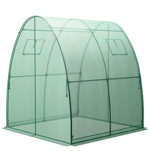 Serra a tunnel da esterno con telaio in metallo robusto, design portatile pop-up 6x6x6.6 FT per la crescita delle piante in giardino domestico - Product Image 1