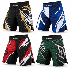 Men MMA Shorts Wolf Graphic Design Elastic Waist Gym Training Kickboxing Lightweight Quick Dry Breathable Durable - Product Image 5