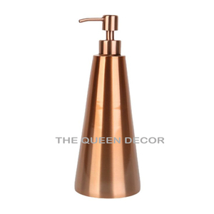 Distributeur de savon rond en acier inoxydable de haute qualité, finition or rose, très demandé pour les hôtels - Product Image 2