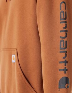 Sudadera con Capucha para Hombre, de Forro Polar, Color Sólido, con Bolsillo y Logotipo en la Manga Izquierda, Corte Regular, Estilo Casual para Otoño - Product Image 3