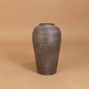 Wabi Sabi Style Brown Ceramic <b>Vase</b> Living Room Desktop for Modern Home Living Room Rustic Terracotta <b>Vase</b> - Product Image 3