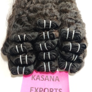 Extensions de cheveux naturels indiens bruts, 100 % non traités chimiquement, couleur beige, ondulés, en trame, vente en gros à prix abordable - Product Image 3