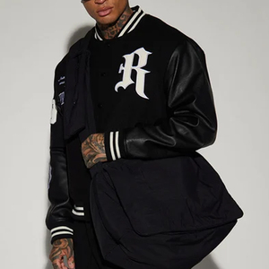 Chaqueta de Béisbol Varsity para Hombre, Chaqueta Casual Estilo Letterman, Chaqueta Bomber Ligera - Product Image 4